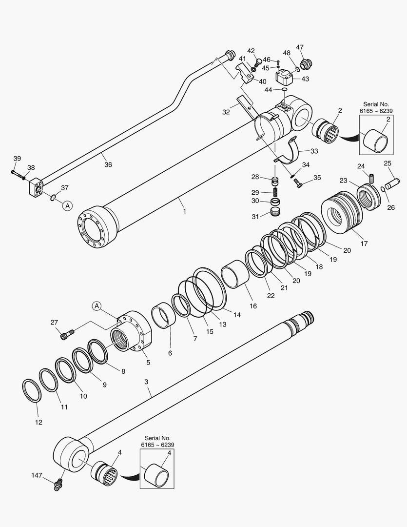 Спецтехника 4341 ARM CYLINDER - BOOM 4.0m [6165~]