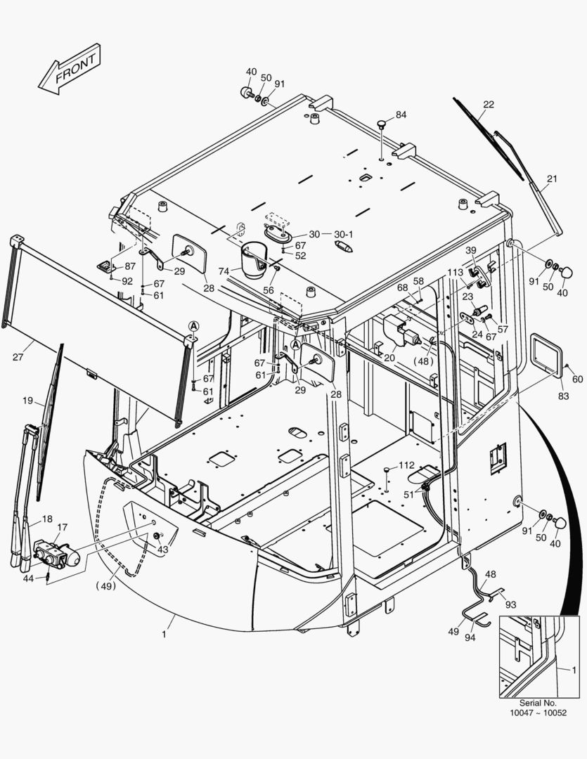 КАБИНА(1) - КОРПУС(БЕЗ КРЫШИ)