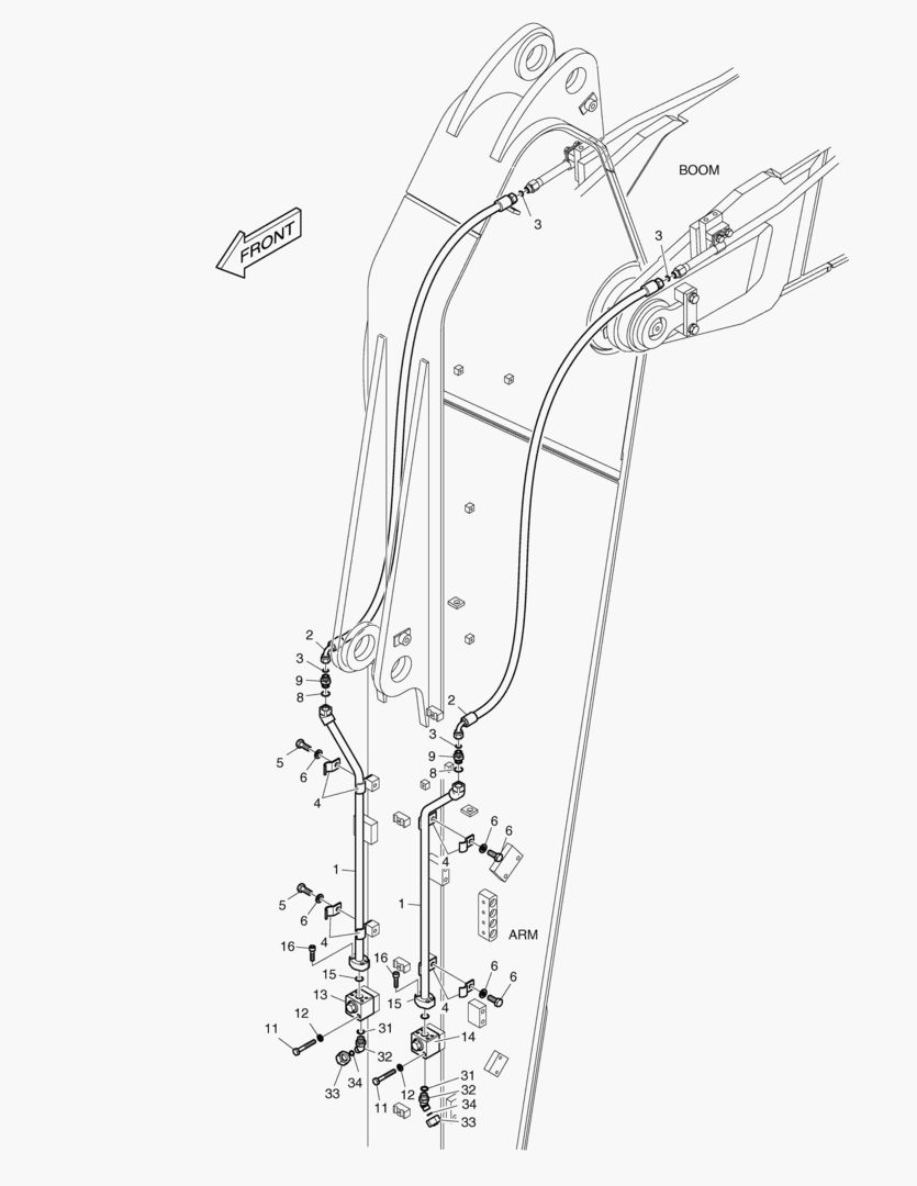 ГИДРОСИСТЕМА РУКОЯТИ - РУКОЯТЬ 3.5 м(ВРАЩАЮЩИЙСЯ)