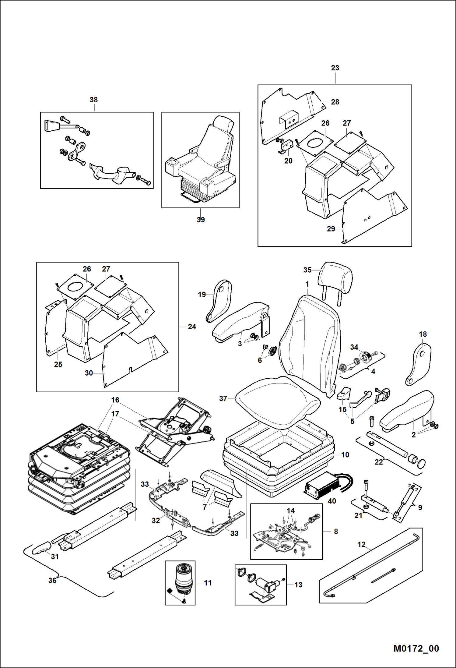 СИДЕНЬЕ С ПНЕВМАТИЧЕСКОЙ ПОДВЕСКОЙ С ДВОЙНЫМ ДЖОЙСТИКОМ