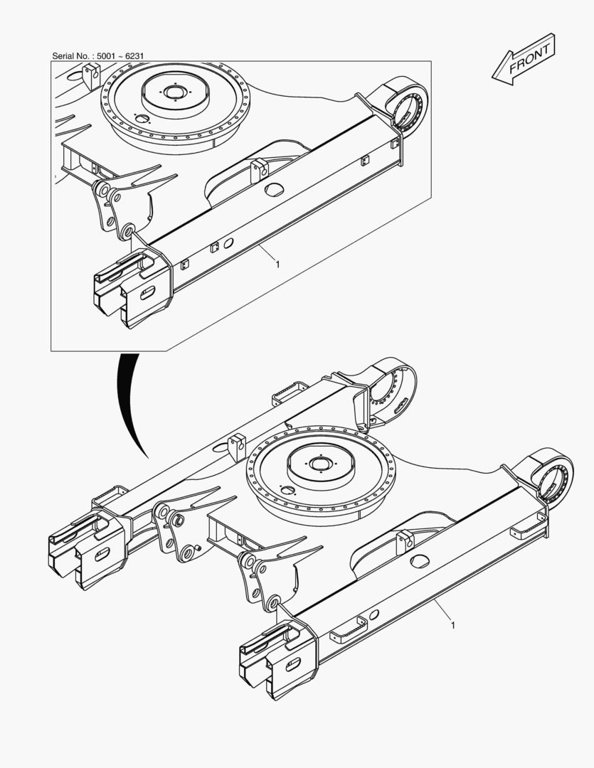 РАМА ГУСЕНИЦЫ - БУЛЬДОЗЕР(ДЛИННЫЙ)