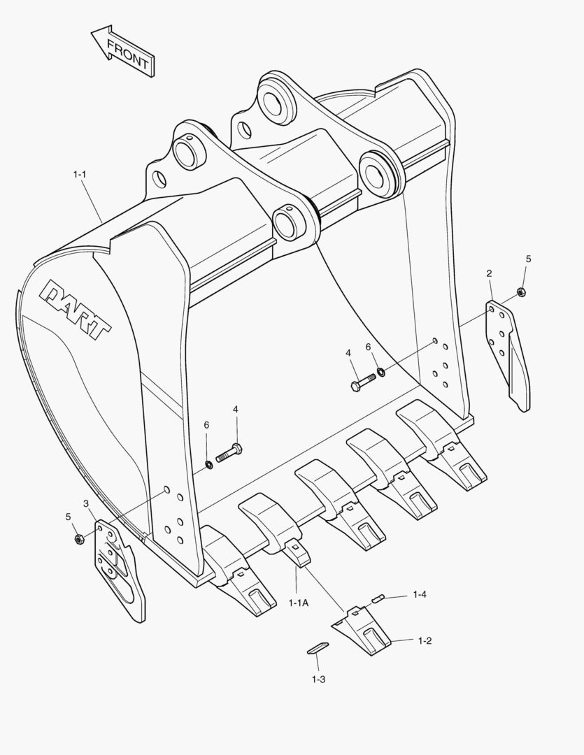 Спецтехника 6350 BUCKET-0.80гЋҐ(42`)-VERTICAL PIN