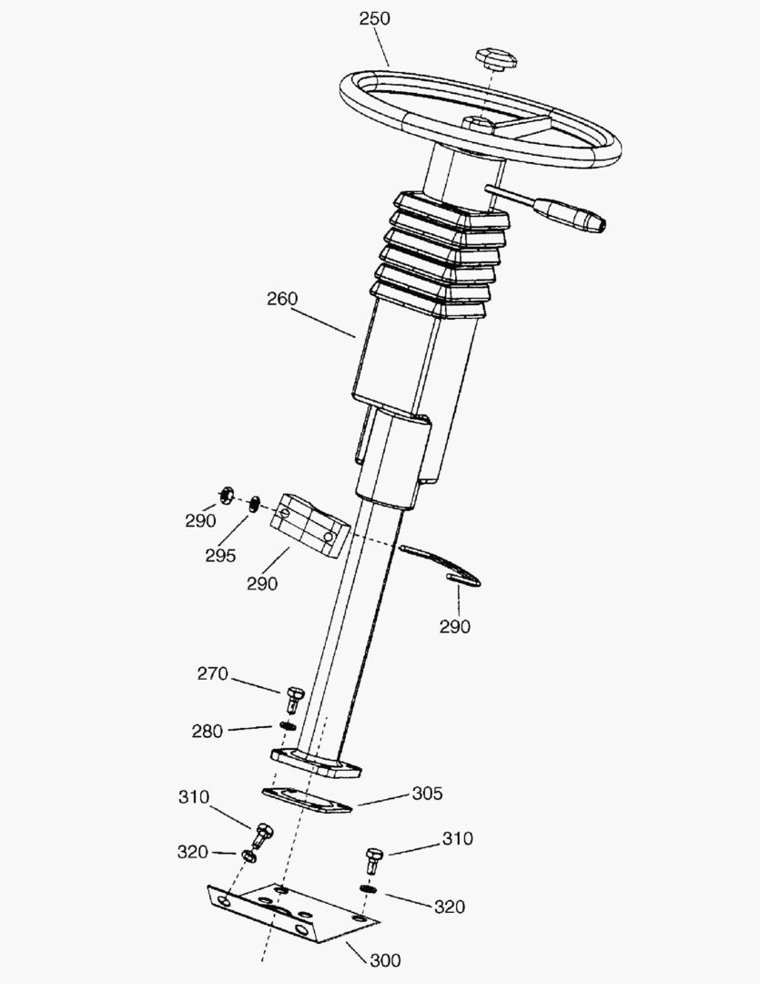 G320-12 STEERING COLUMN; MOUNTING