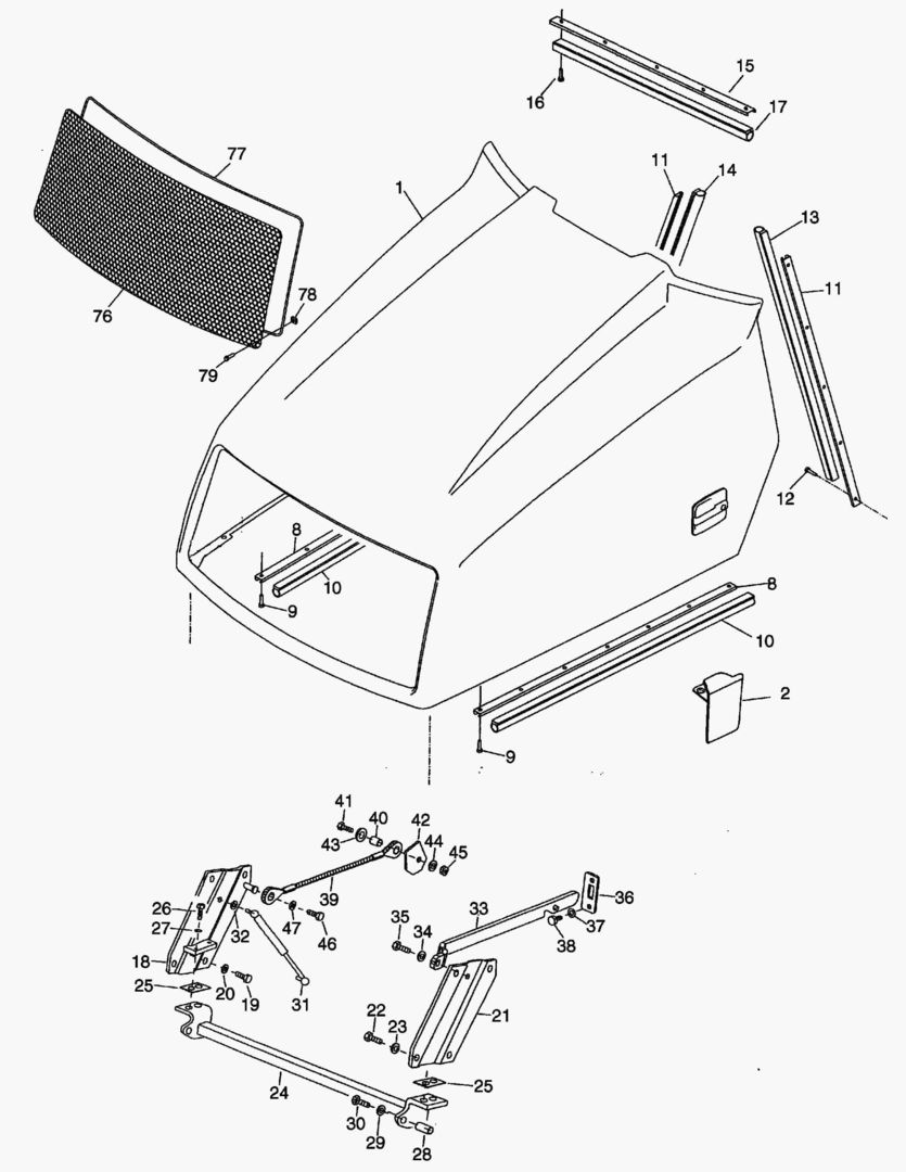 G074-5 ENGINE BONNET [410252~]