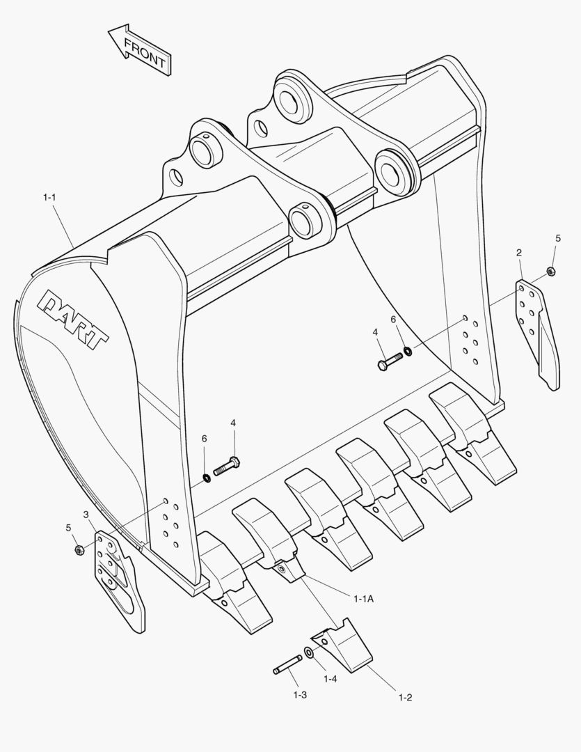 Спецтехника 6480 BUCKET - 2.01mВі(63`) - SIDE PIN