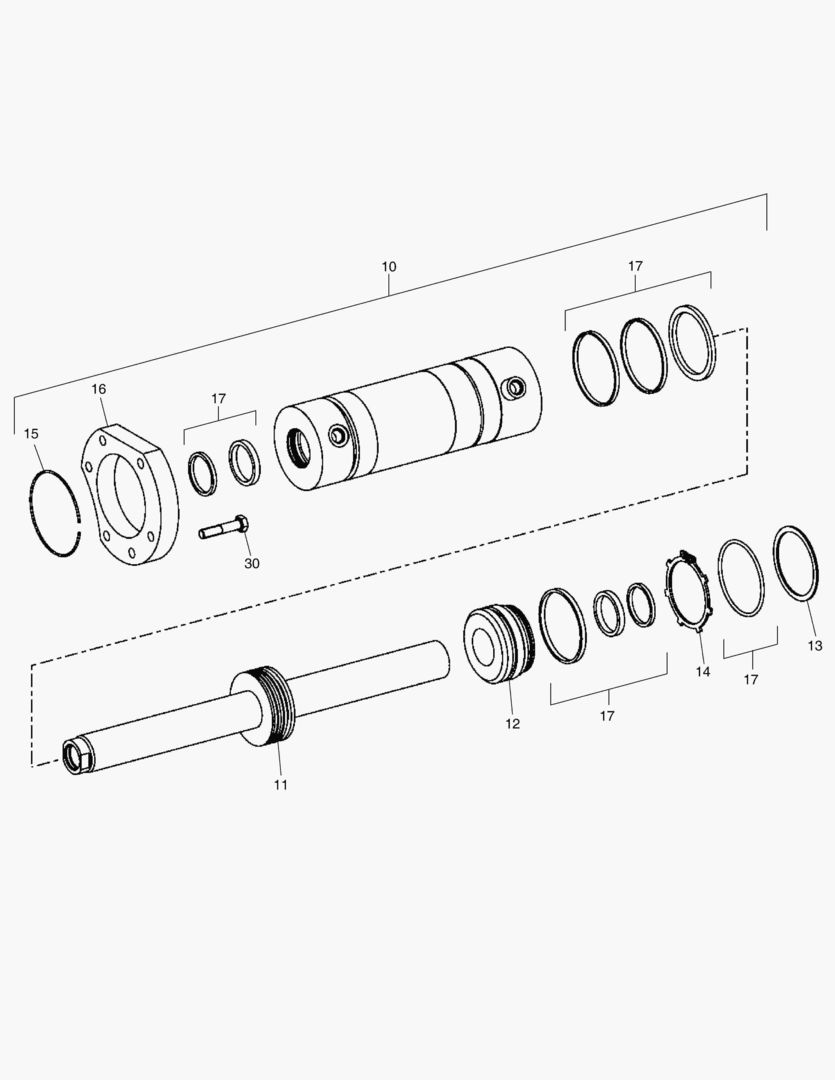 Спецтехника 4601 STEERING CYLINDER - FRONT AXLE [5196~] - главное фото