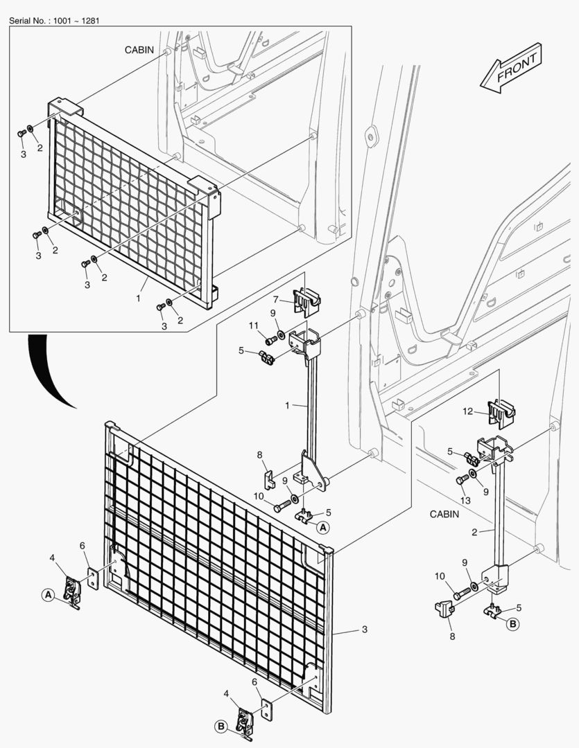 КАБИНА С НИЗКИМ ЗАЩИТНЫМ ОГРАЖДЕНИЯ