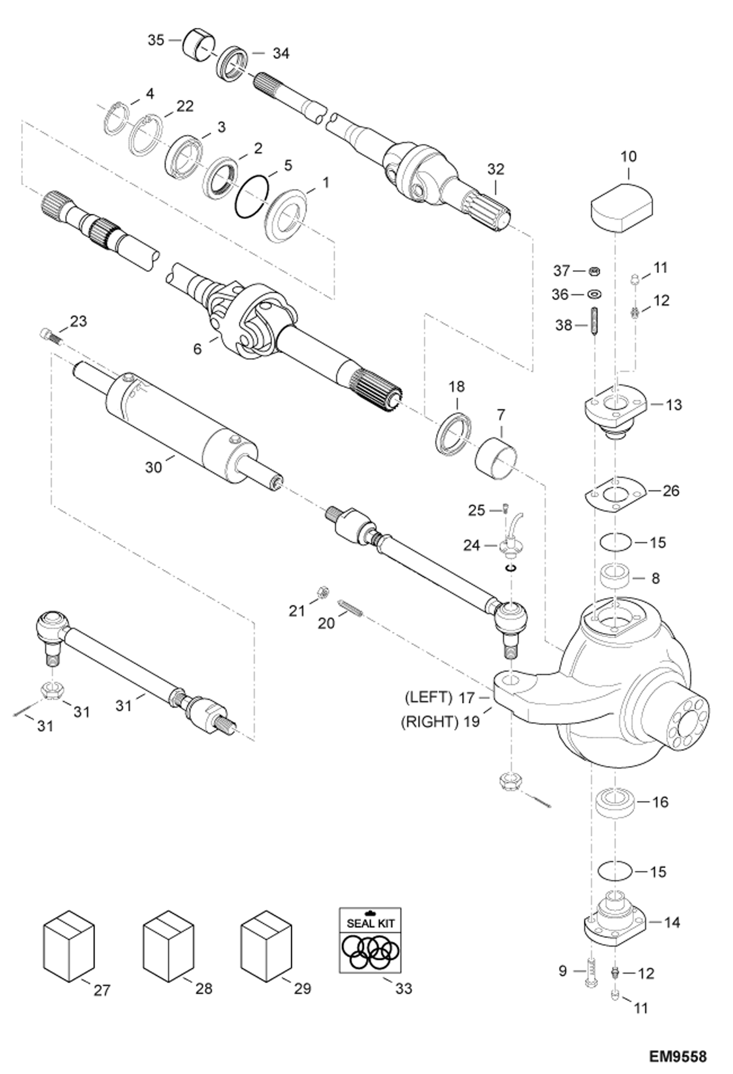 РУЛЕВОЕ УПРАВЛЕНИЕ - ЗАДНИЯ ОСЬ