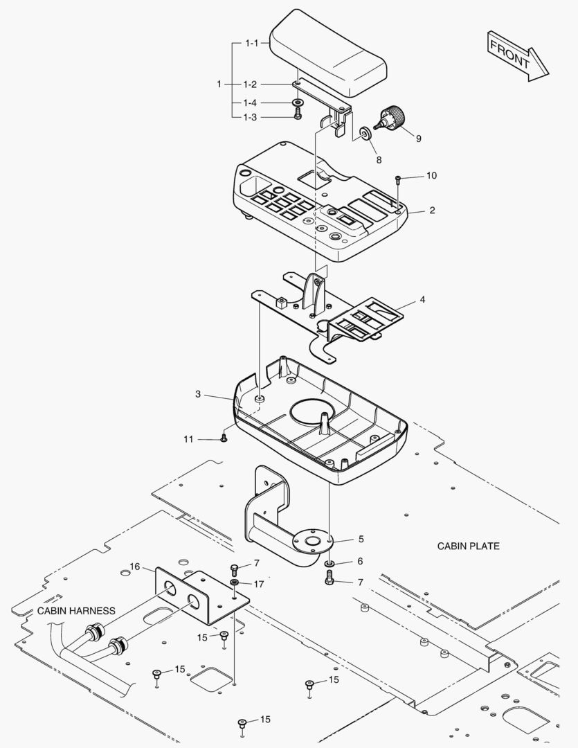 ПУЛЬТ УПРАВЛЕНИЯ-ТРИ РЫЧАГА(ЭЛЕКТРИКА)