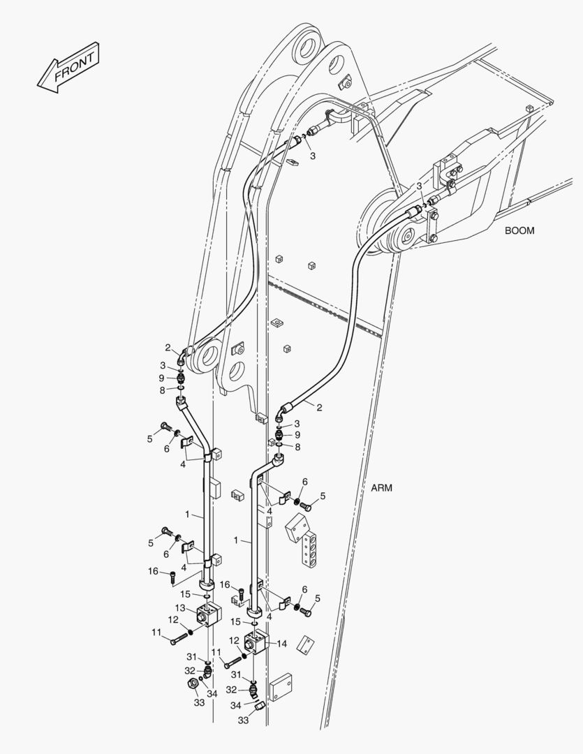 ГИДРОСИСТЕМА РУКОЯТИ - РУКОЯТЬ 2.4 м (ВРАЩАЮЩИЙСЯ)