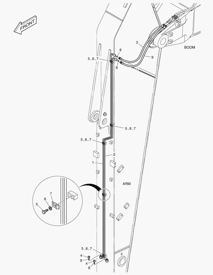 ГИДРОСИСТЕМА РУКОЯТИ - РУКОЯТЬ 3.5 м(БЫСТРОУСТАНАВЛИВАЕМЫЙ ФИКСАТОР)