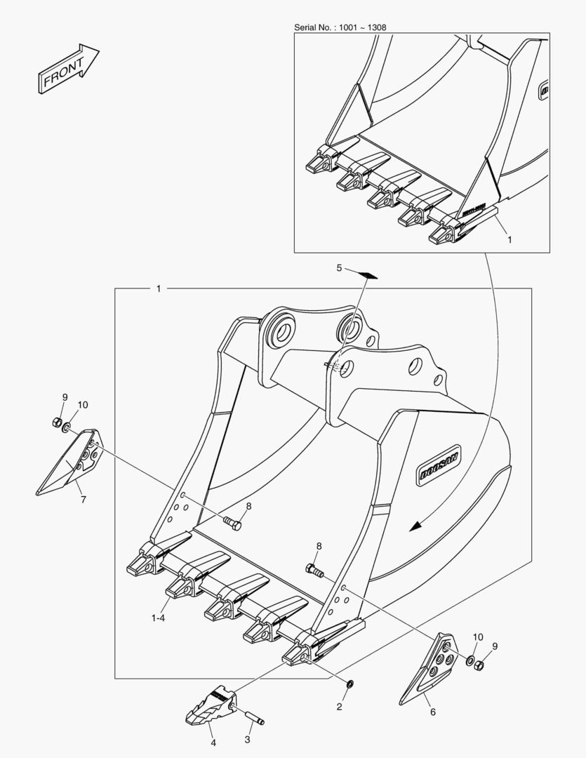 7390 BUCKET ASS`Y - 0.78mВі - H CLASS