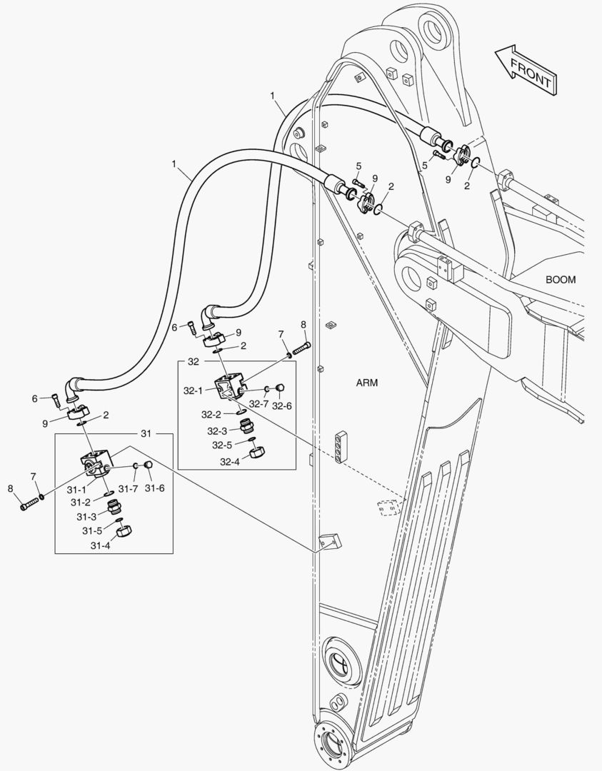 6840 ARM PIPING - ONE & TWO WAY(ARM 2.95m)