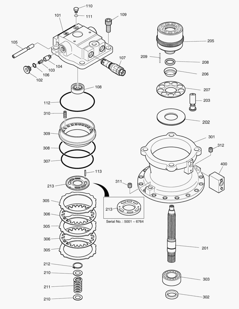 ГИДРОМОТОР ПОВОРОТА ПЛАТФОРМЫ