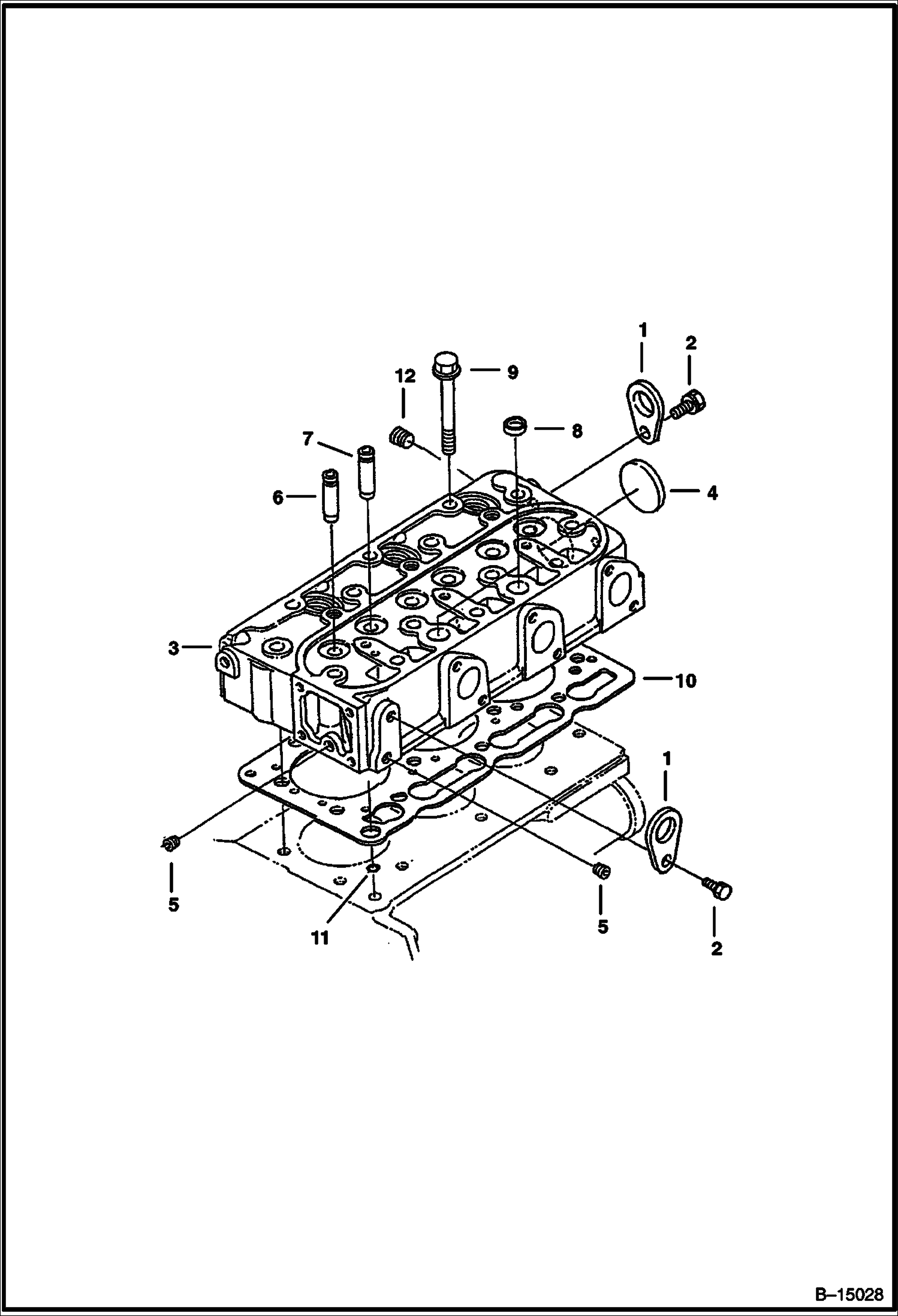 ГОЛОВКА ЦИЛИНДРА (KUBOTA D1005) (СЕРИЙНЫЙ НОМЕР 522211001 И ВЫШЕ, 522111001 И ВЫШЕ)