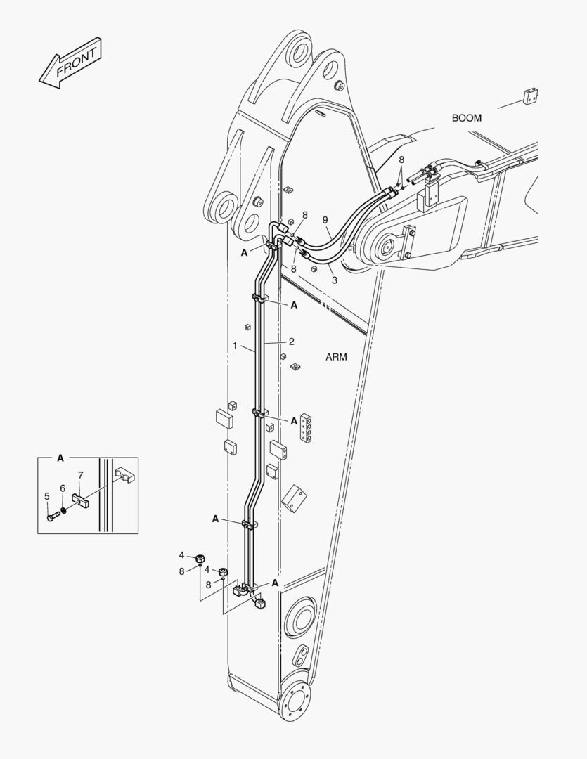 ГИДРОСИСТЕМА РУКОЯТИ - БЫСТРАЯ ПОСАДКА(РУКОЯТЬ 2.6 м)