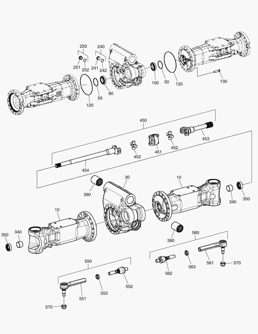 Спецтехника 4591 AXLE CASING - FRONT AXLE [1082~] - главное фото