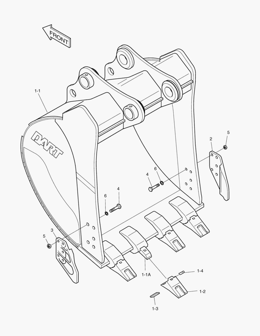 Спецтехника 6450 BUCKET-0.67гЋҐ(36`)-VERTICAL PIN