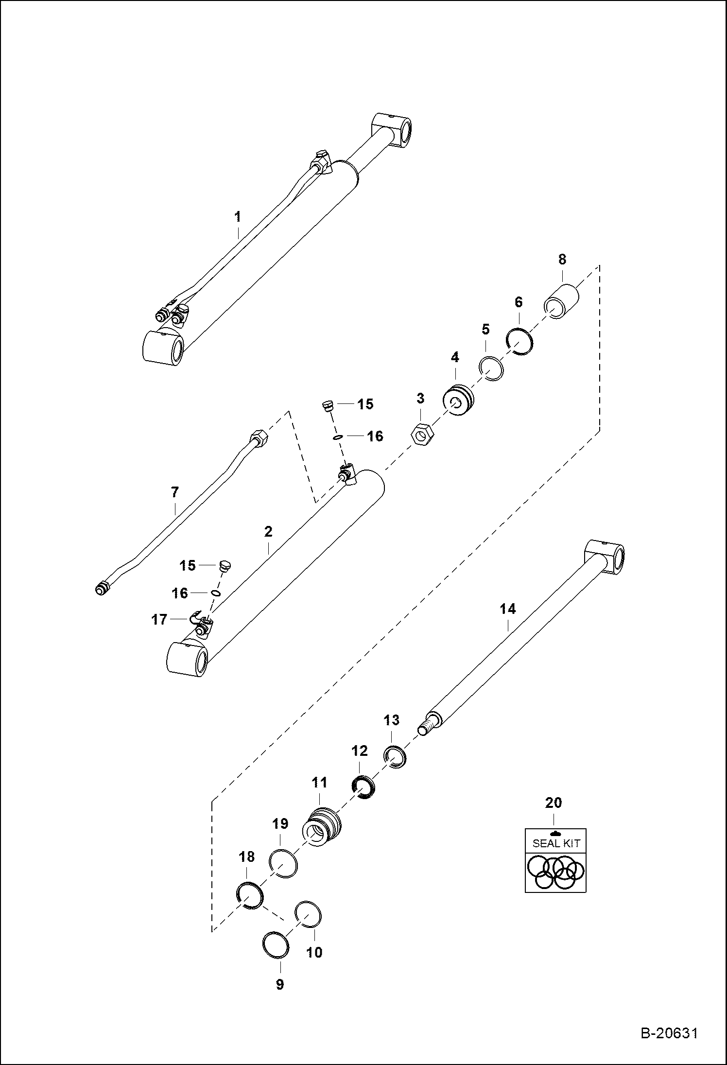 ЭКСКАВАТОР-ПОГРУЗЧИК (ГИДРОЦИЛИНДР) (ЗАДНИЙ СТАБИЛИЗАТОР СО СМЕННЫМ ПАТРУБКОМ)