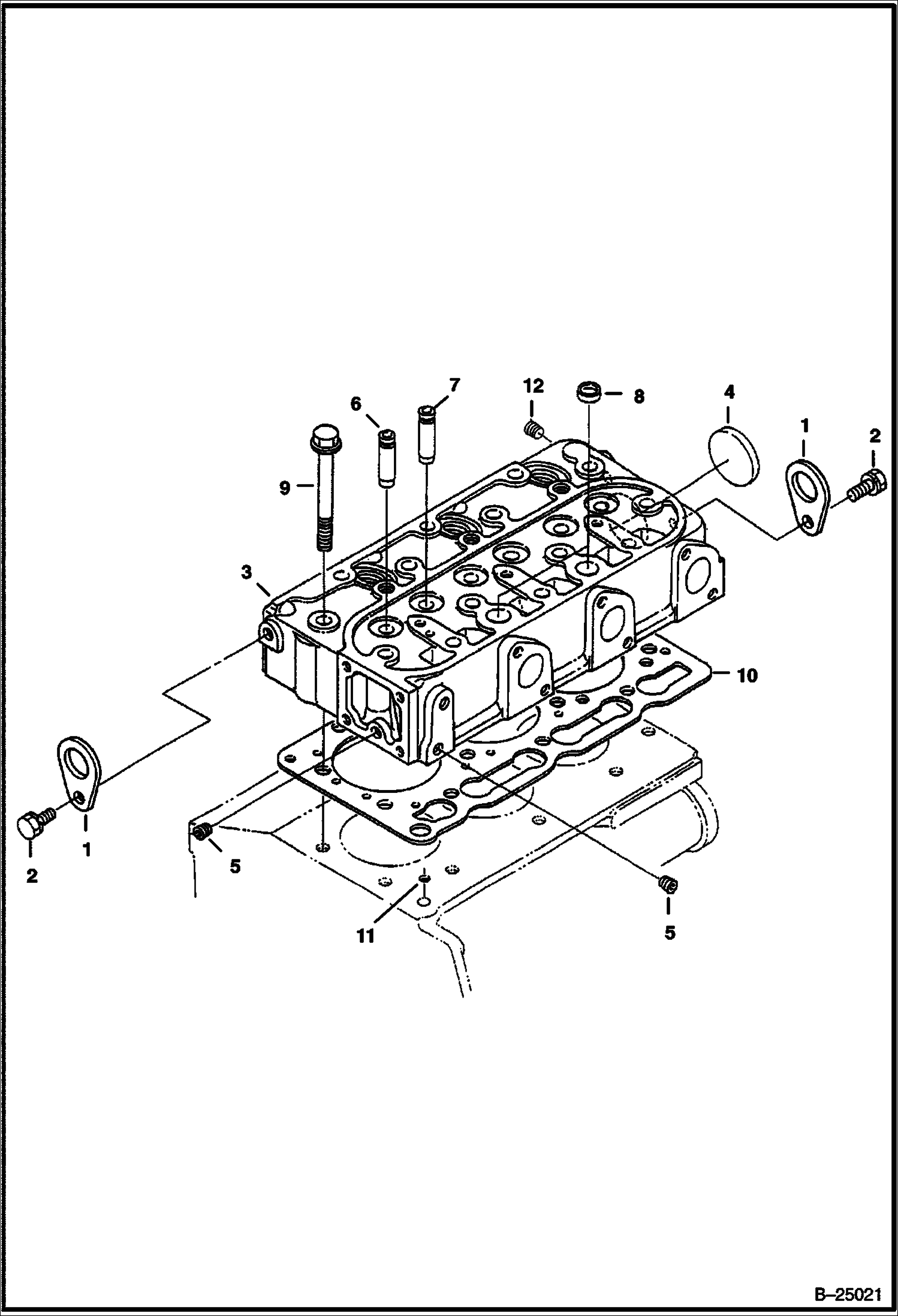 ГОЛОВКА ЦИЛИНДРА (KUBOTA D1005 TIER II) (СЕРИЙНЫЙ НОМЕР 538911001 И ВЫШЕ, 539011001 И ВЫШЕ)