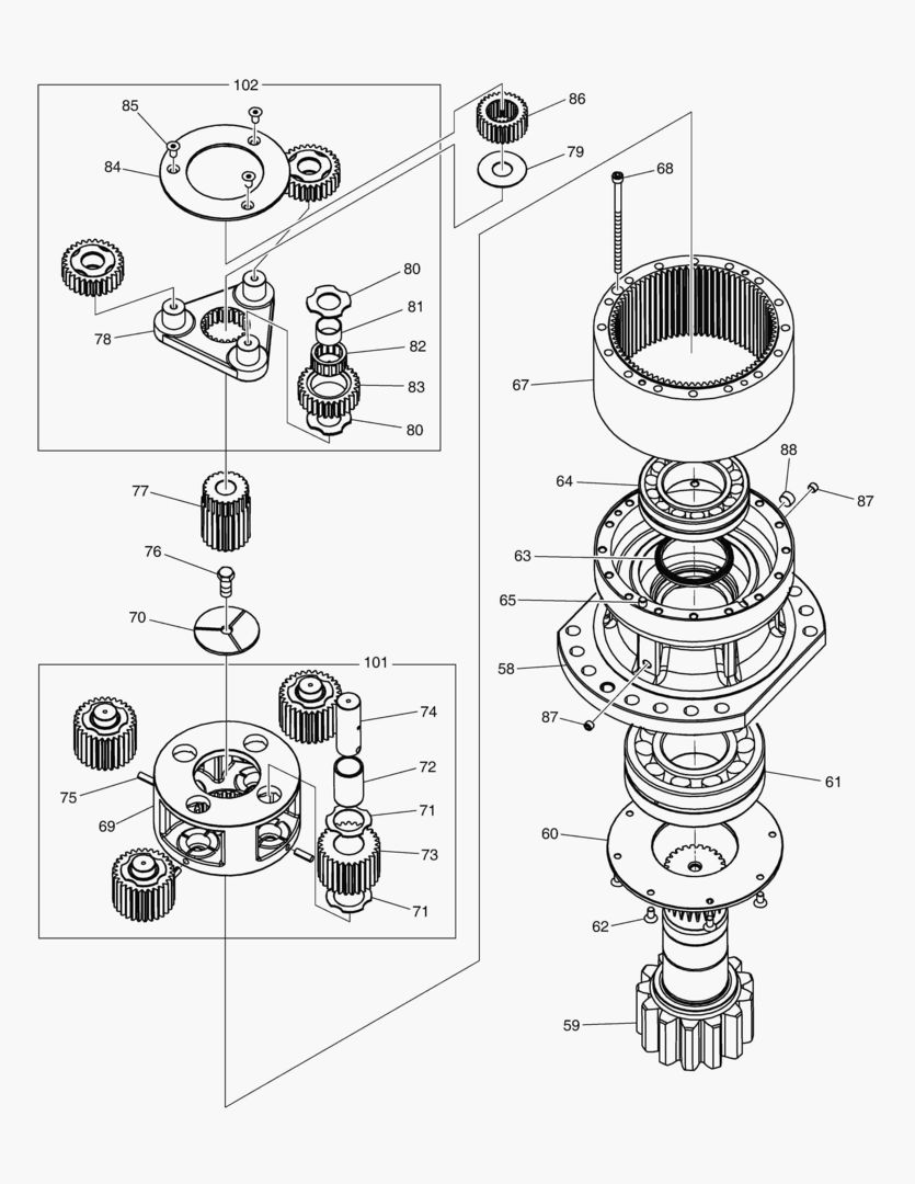 ПОВОРОТНАЯ ПОНИЖАЮЩАЯ ПЕРЕДАЧА
