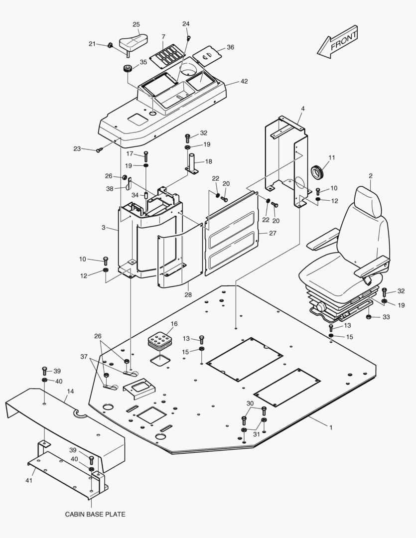 1660 CONTROL STAND ASS`Y-3rd LEVER TYPE [1062~]