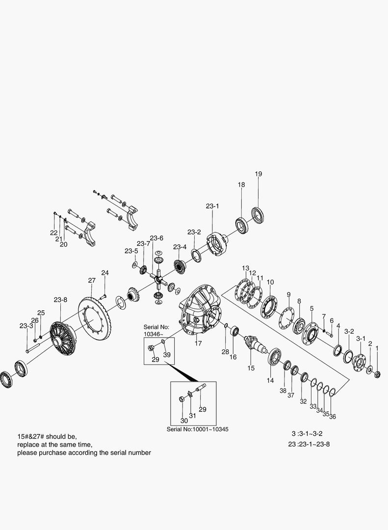 3250 AXLE ASS`Y - MAIN TRANSMISSION(DISD)