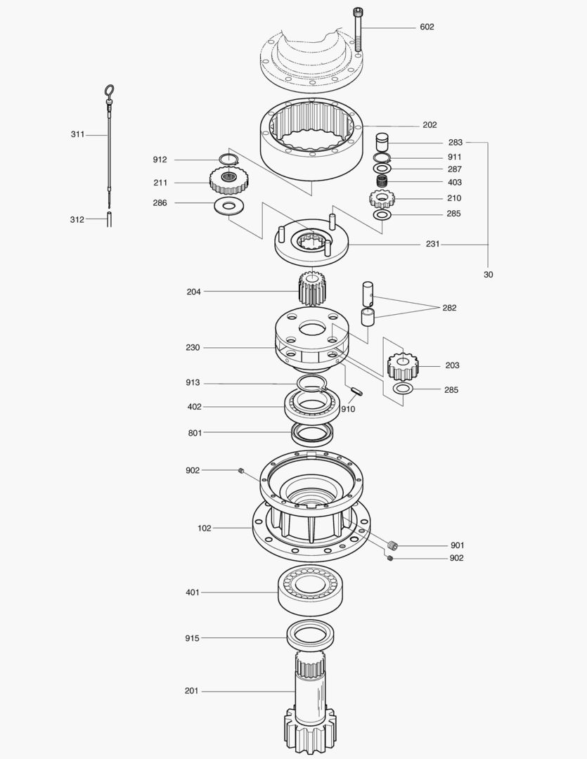 4150 SWING REDUCTION GEAR [1~260]