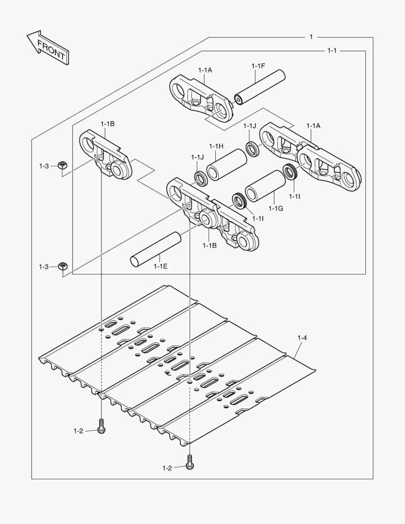 БАШМАК ГУСЕНИЦЫ В СБОРЕ - 800G