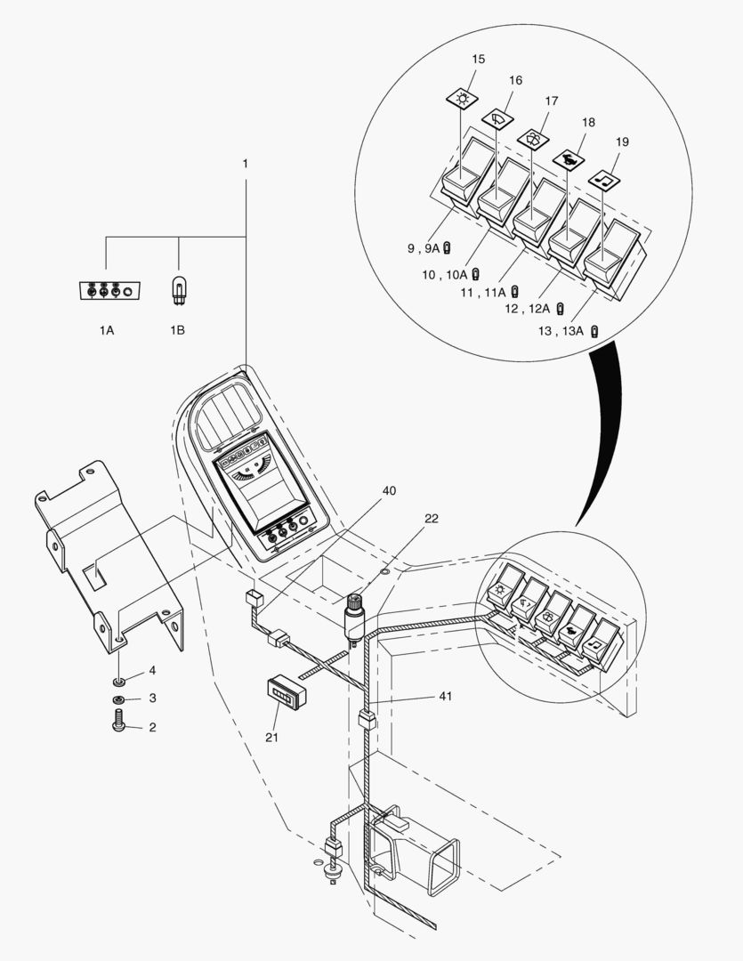 1700 ELECTRIC PARTS(1)-GAUGE & SWITCH PANEL
