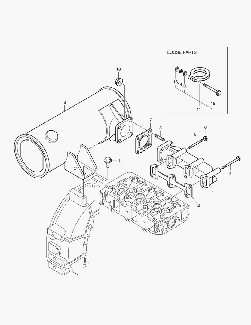 006 EXHAUST MANIFOLD & MUFFLER