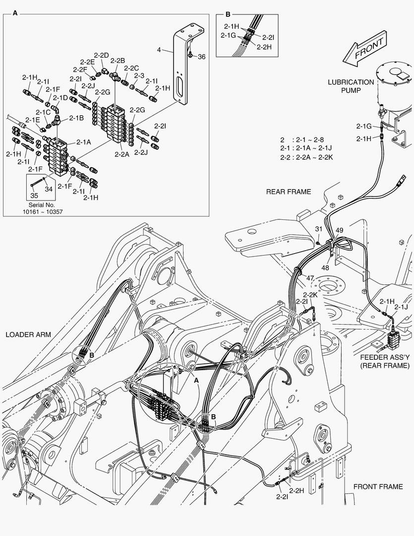 6030 LUBRICATION - FEEDER(FRONT FRAME) [10161~]