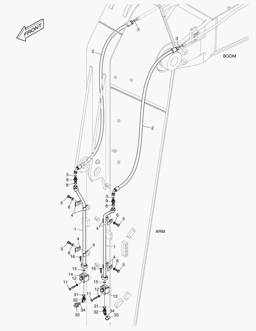 ГИДРОСИСТЕМА РУКОЯТИ - РУКОЯТЬ 3.5 м(ВРАЩАЮЩИЙСЯ)