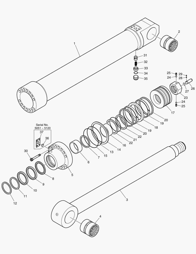 Спецтехника 4311 ARM CYLINDER - BOOM 6.65m [5051~]