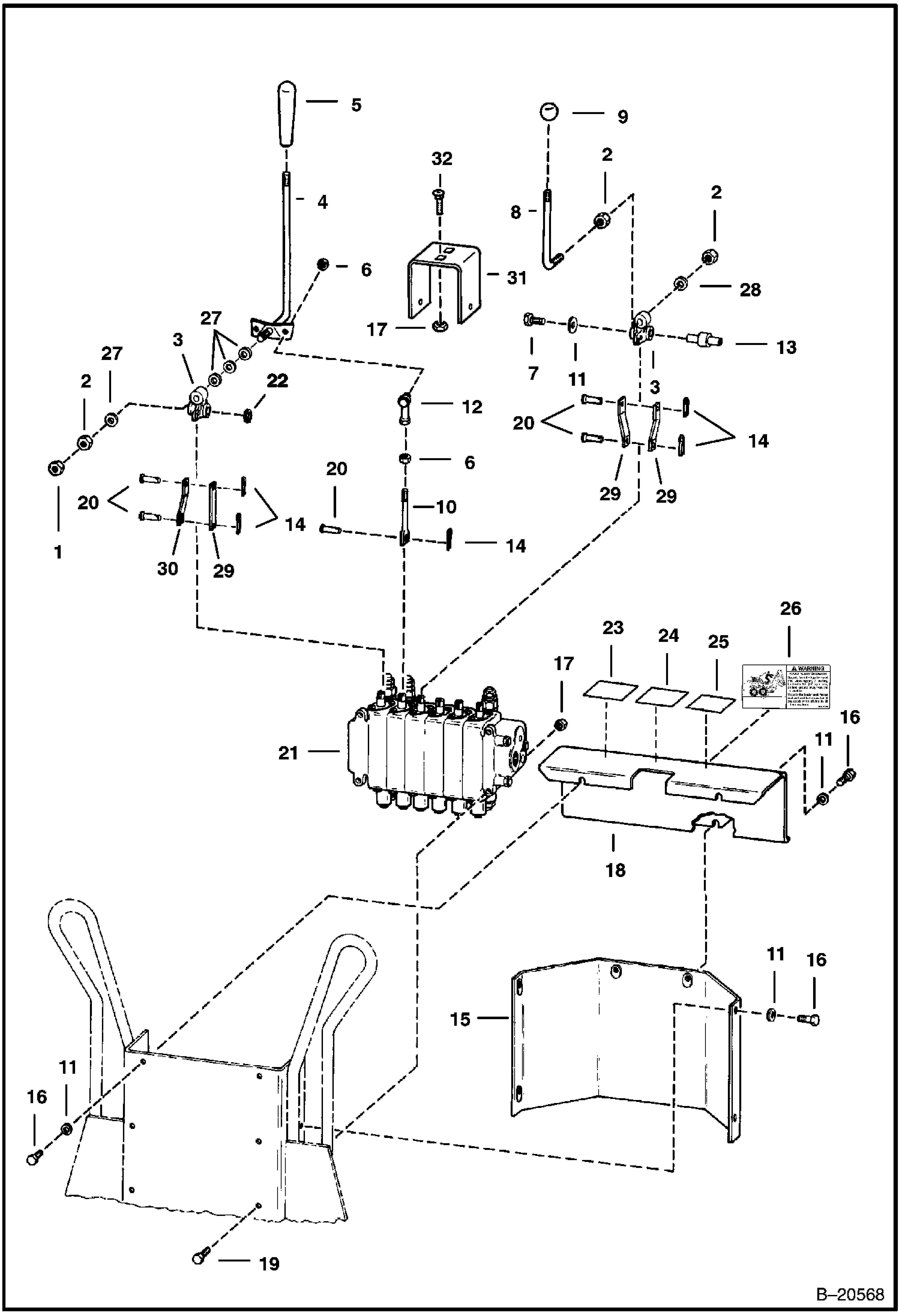 ЭКСКАВАТОР-ПОГРУЗЧИК (РУКОЯТИ УПРАВЛЕНИЯ С GRESEN КЛАПАНОМ) (913 370001136 И ВЫШЕ)