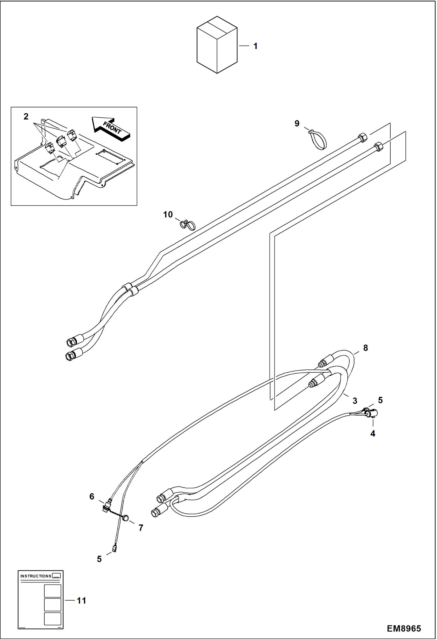 СХЕМА ГИДРАВЛИЧЕСКОЙ СИСТЕМЫ (ACD КОМПЛЕКТ)