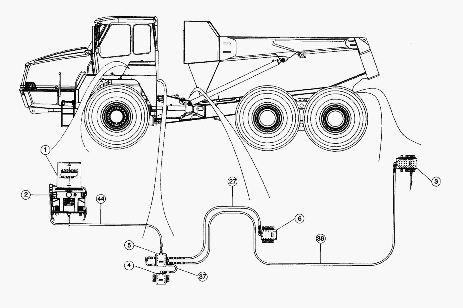 Схема G500-22 CENTRAL LUBRICATION LINCOLN