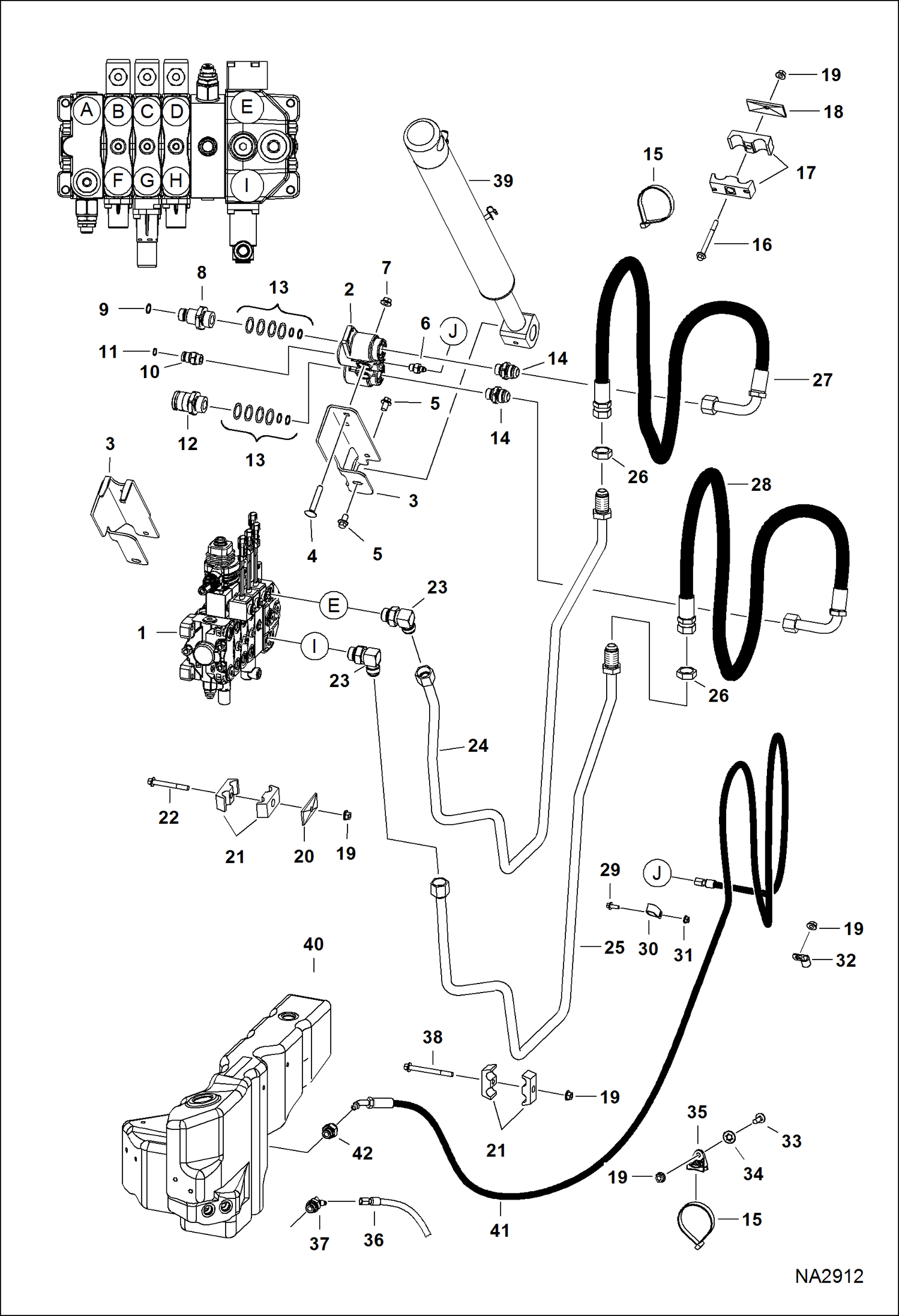 СХЕМА ГИДРАВЛИЧЕСКОЙ СИСТЕМЫ (СТАНДАРТ И ДОПОЛНИТЕЛЬНОЕ ОБОРУДОВАНИЕ ВЫСОКОЙ ПРОИЗВОДИТЕЛЬНОСТИ)