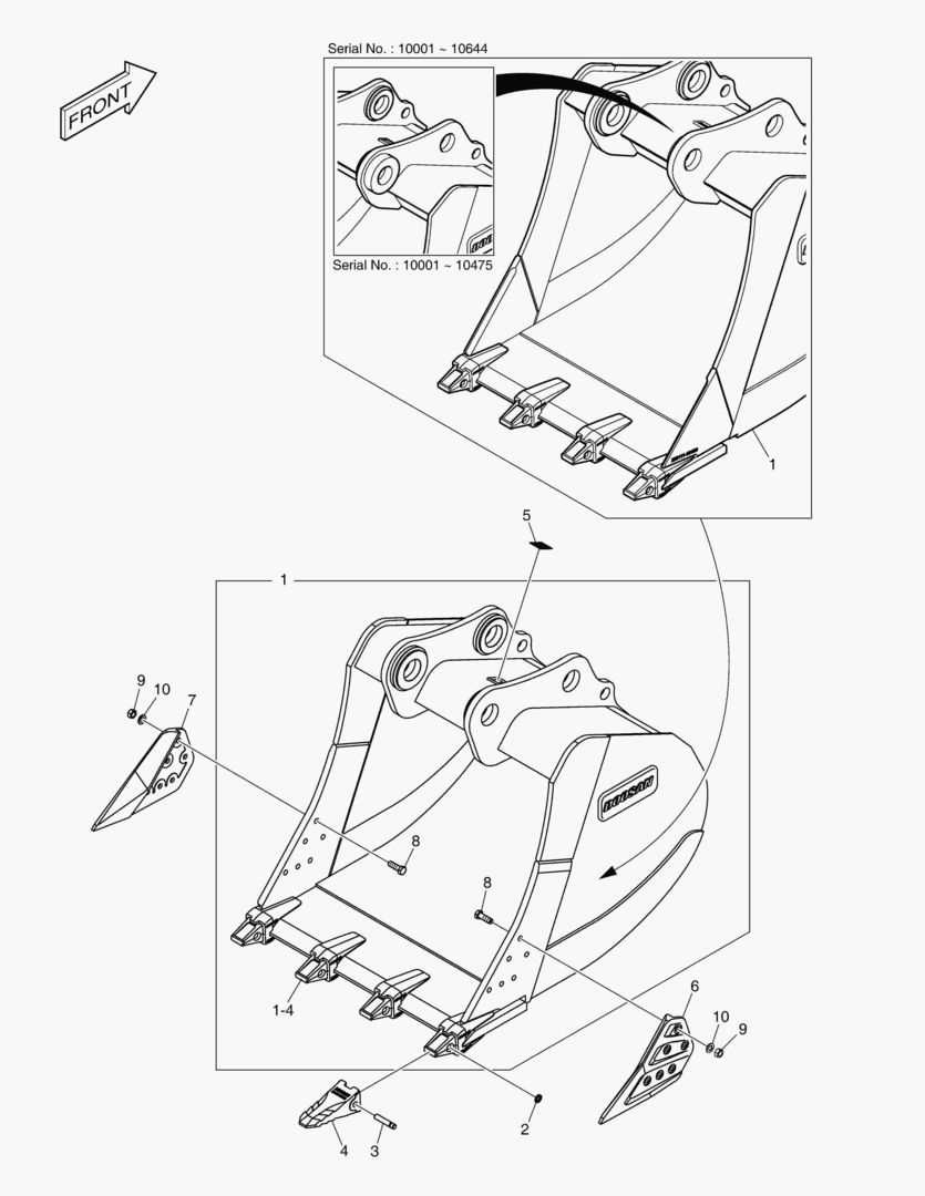 7020 BUCKET ASS`Y - 1.92mВі - H CLASS