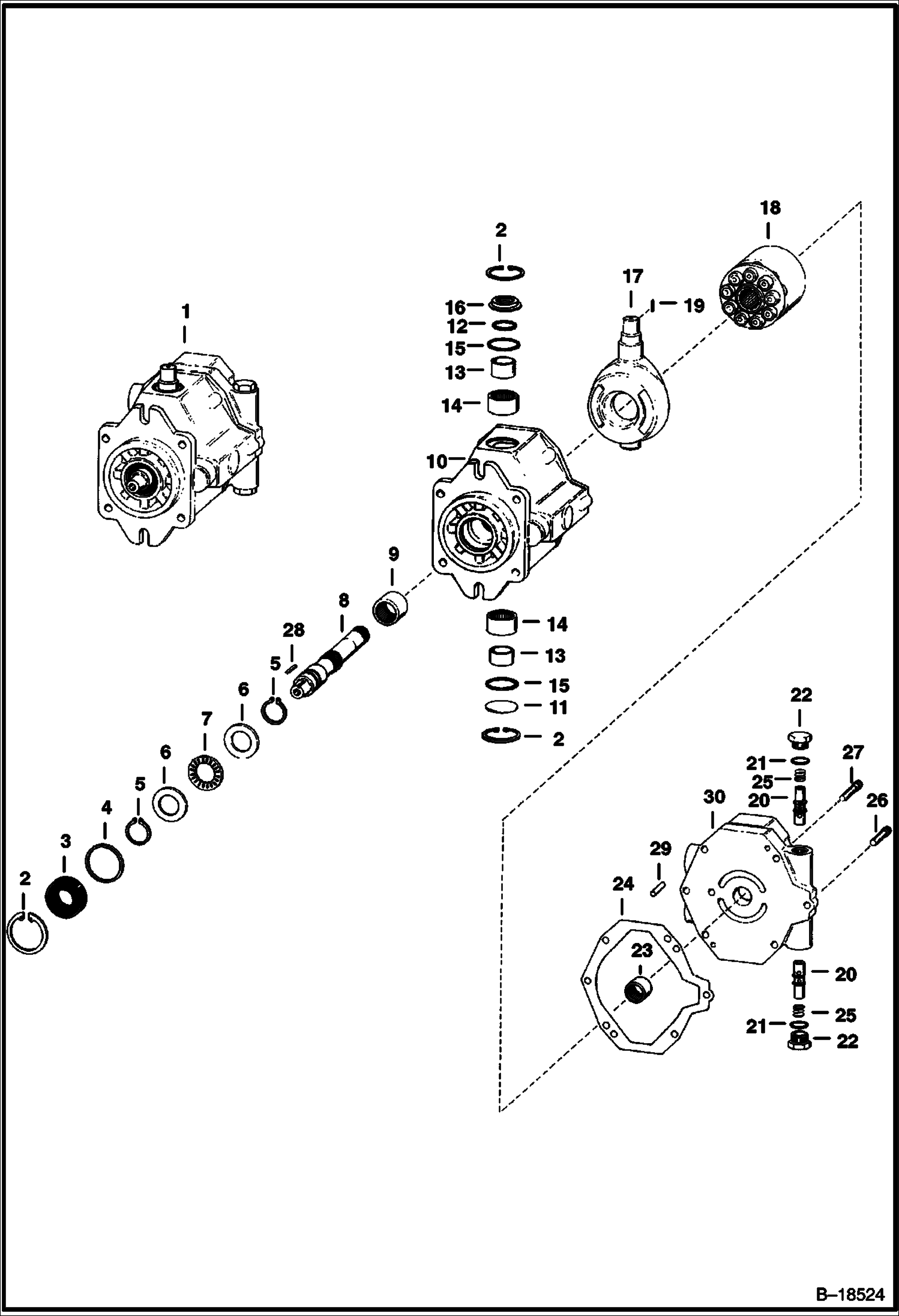 ГИДРОСТАТИЧЕСКИЙ НАСОС (ЗАДНИЙ) (СЕРИЙНЫЙ НОМЕР 503734222-503749999)
