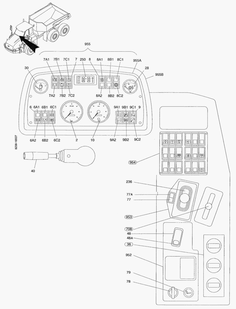 Схема G230-2 EL.SYSTEM CABIN
