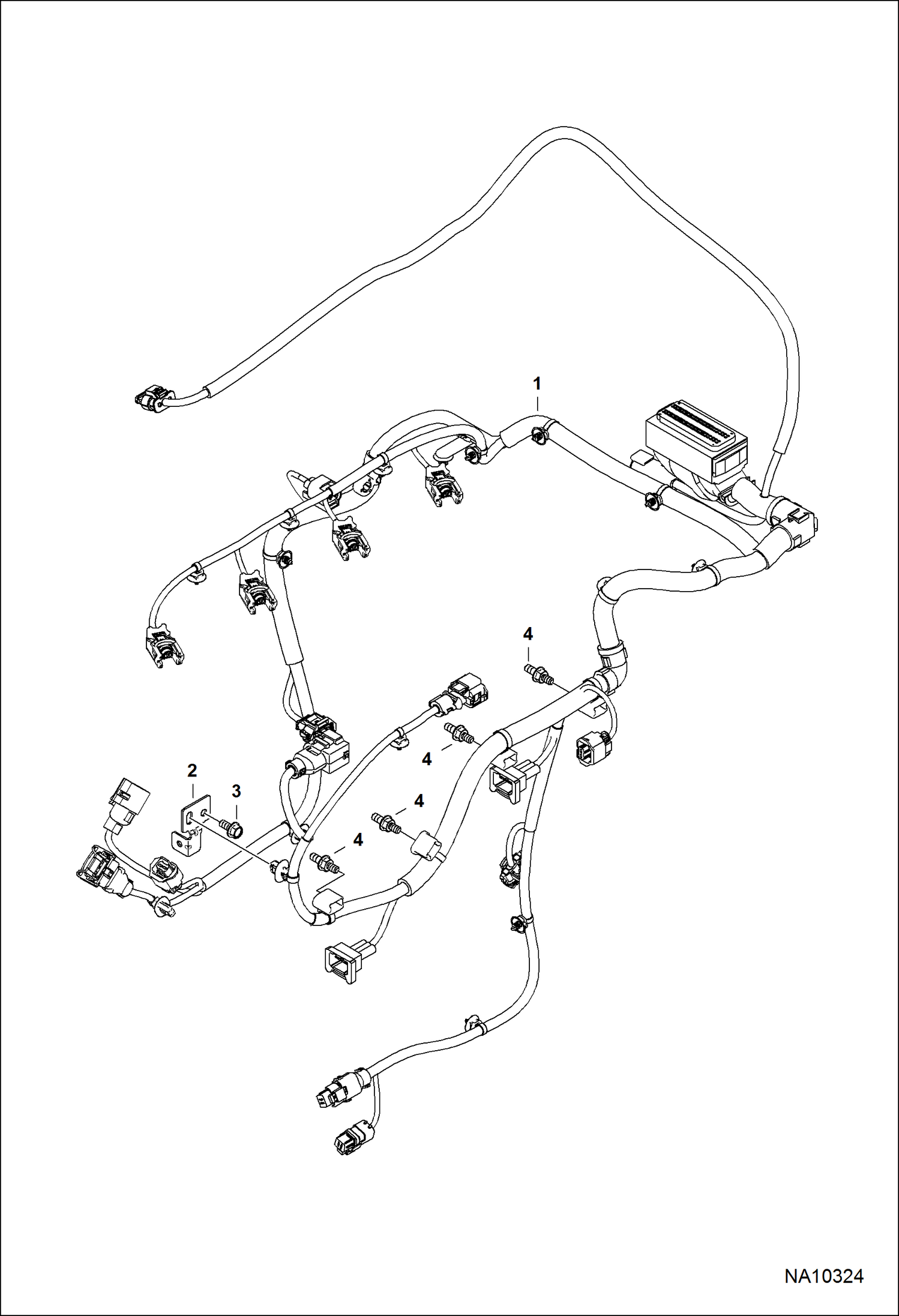 Схема ЭЛЕКТРОСХЕМА ДВИГАТЕЛЯ (ГЛАВНЫЙ ЖГУТ ПРОВОДОВ ДВИГАТЕЛЯ)