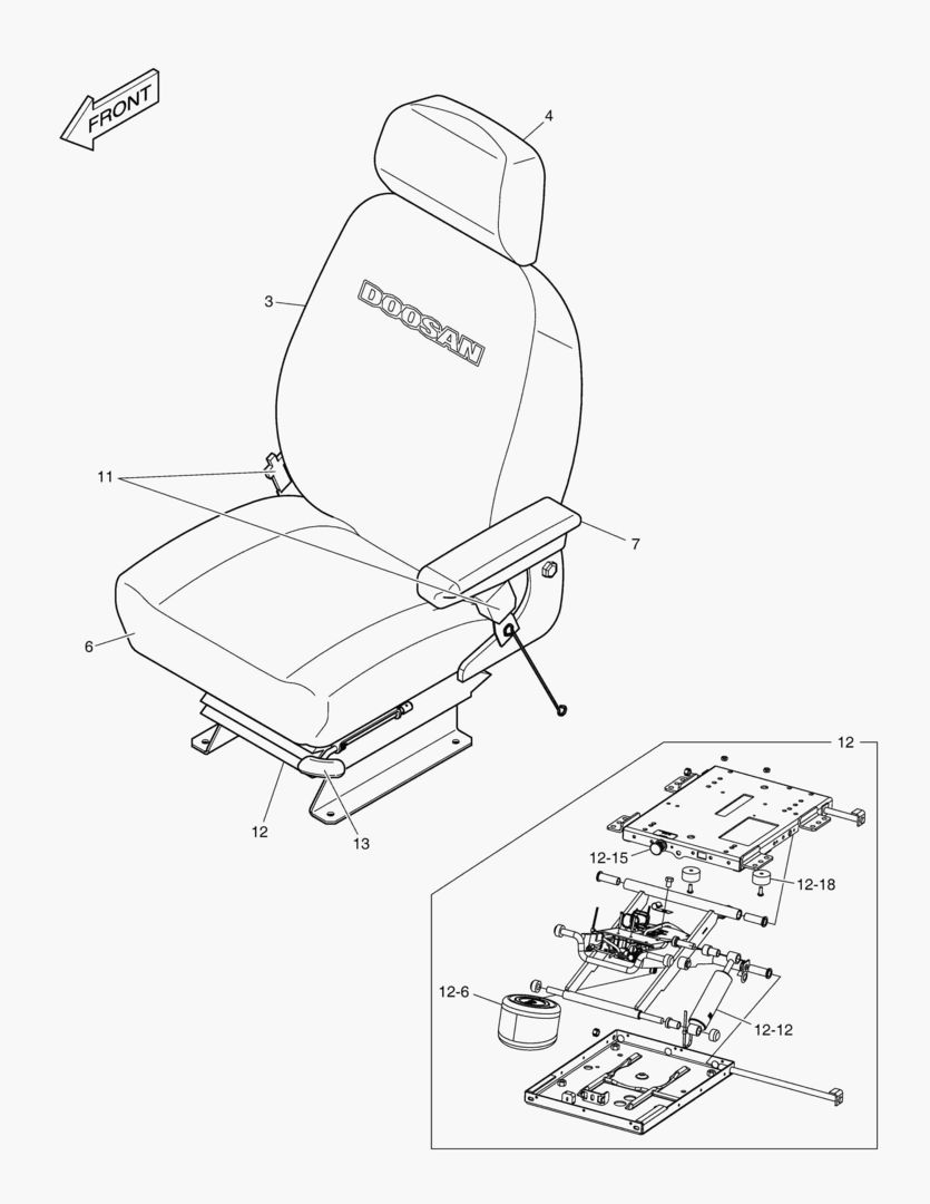5440 SEAT ASS`Y - AIR SUSPENSION