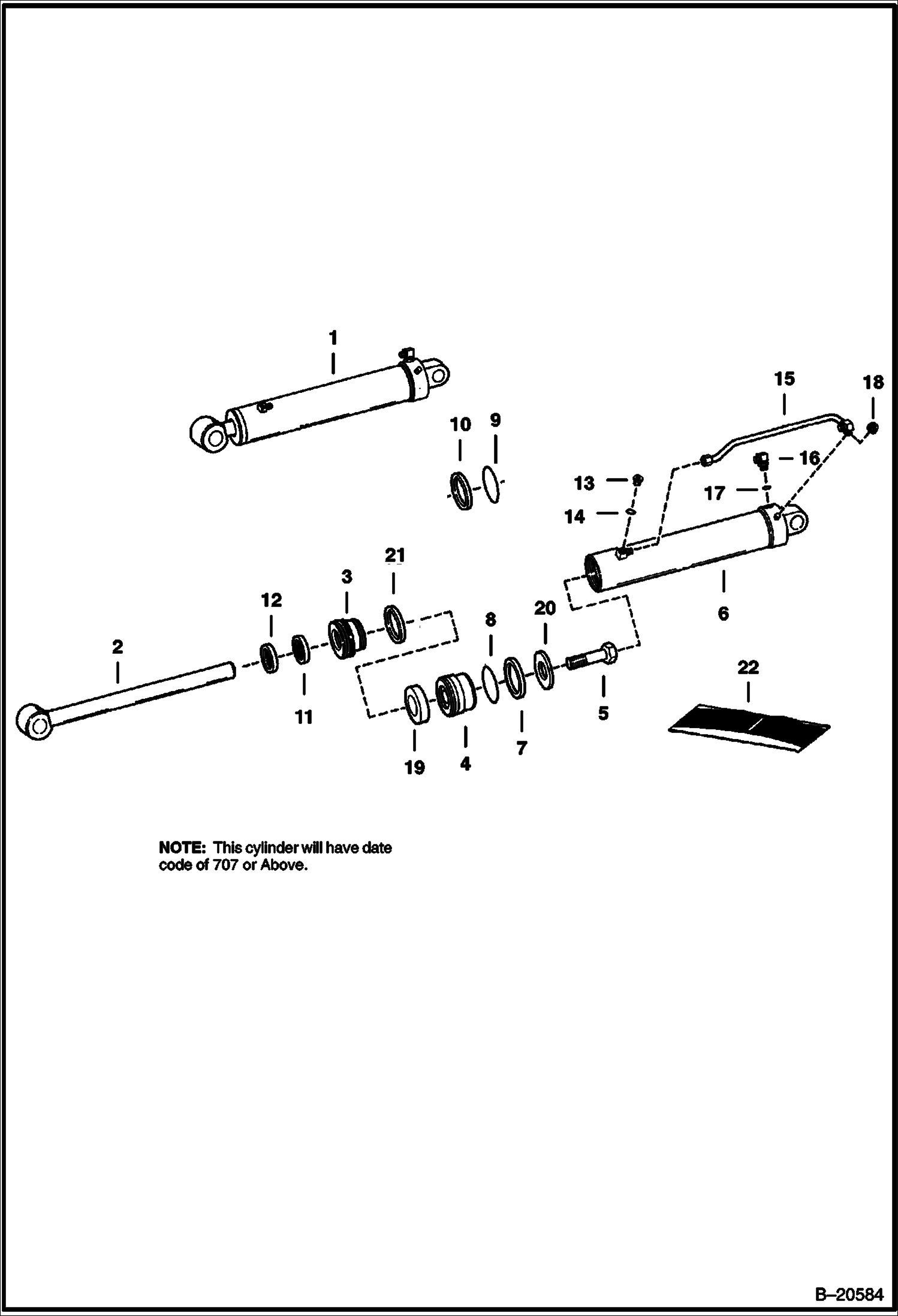 ЭКСКАВАТОР-ПОГРУЗЧИК (ГИДРОЦИЛИНДР ЧЕРПАКА) (913)
