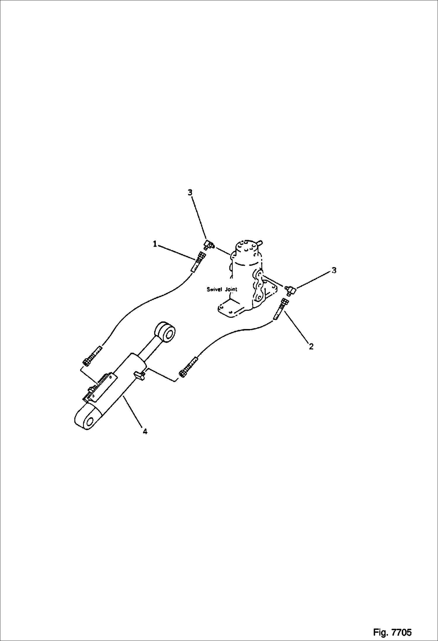 Схема ТРУБОПРОВОД ГИДРАВЛИЧЕСКОЙ СИСТЕМЫ (ТРУБОПРОВОД ЦИЛИНДРОВ ОТВАЛА)