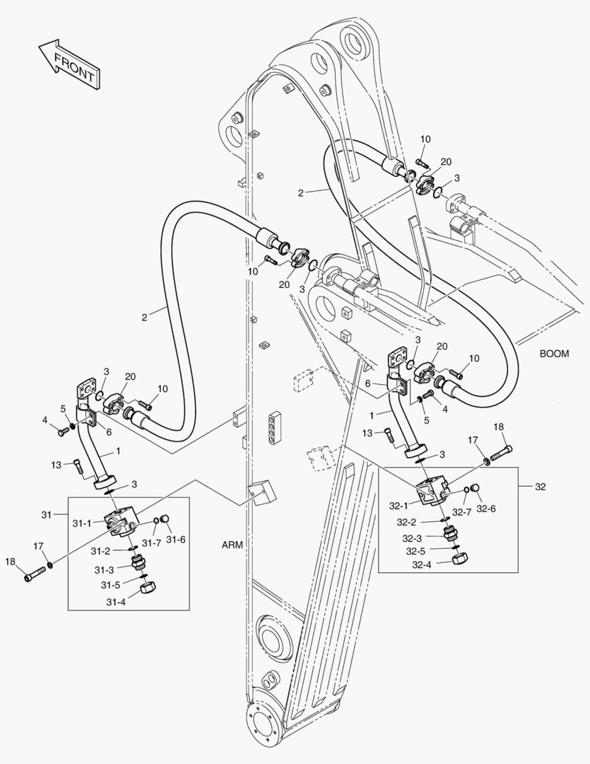 6800 ARM PIPING - ONE & TWO WAY(ARM 2.6m)