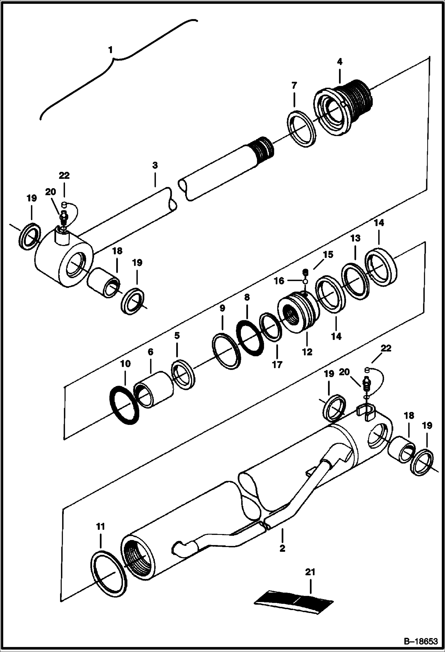 Схема ЦИЛИНДР КОВША