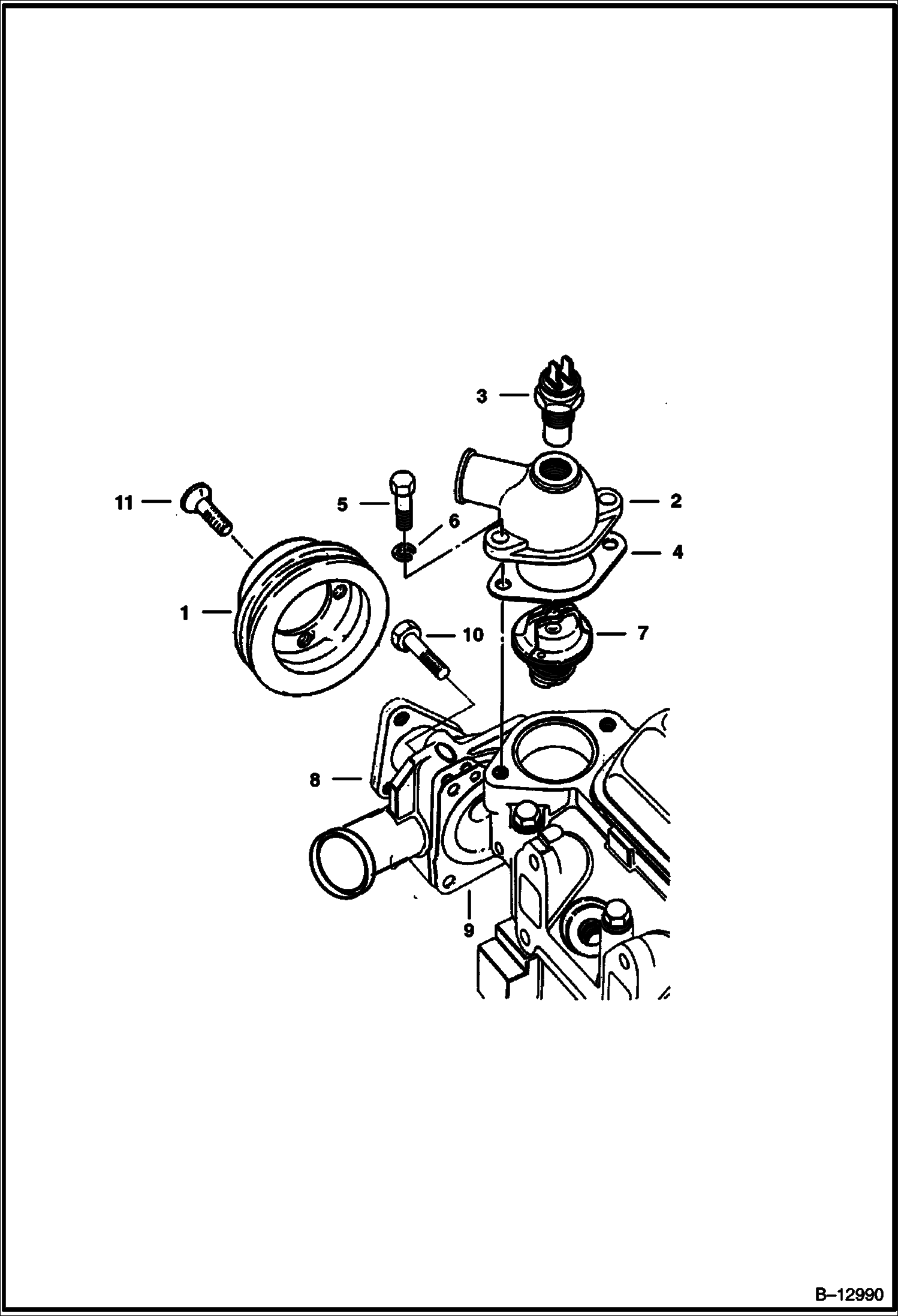 ВОДЯНАЯ ПОМПА (СЕРИЙНЫЙ НОМЕР 12001 И ВЫШЕ)