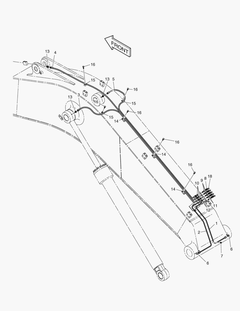 ПЕРЕДНИЙ ТРУБОПРОВОД СМАЗОЧНОЙ СИСТЕМЫ