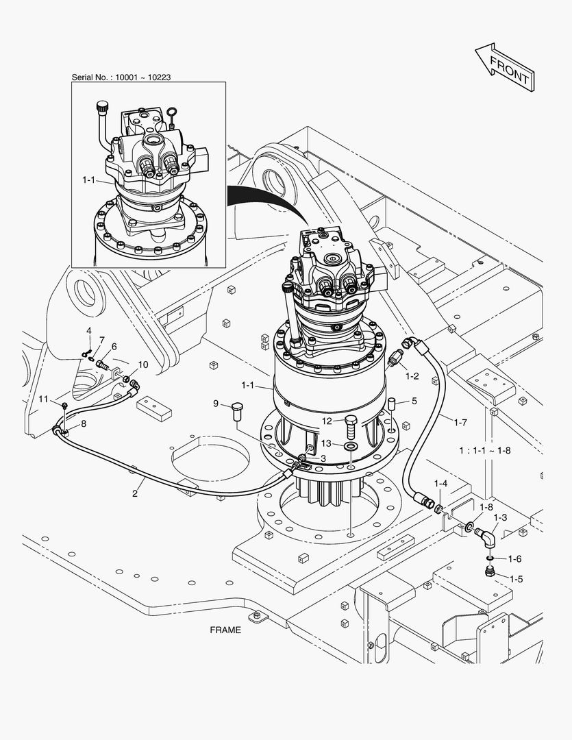 ГИДРОМОТОР ПОВОРОТА ПЛАТФОРМЫ